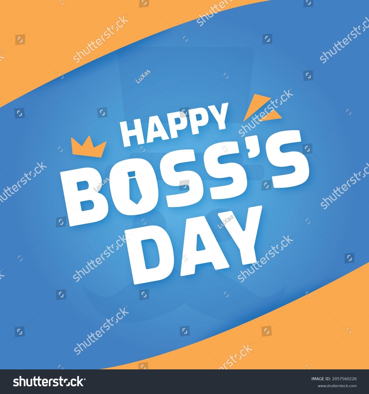 National Boss Day Banner Template Design Stock Vector (Royalty Free ...