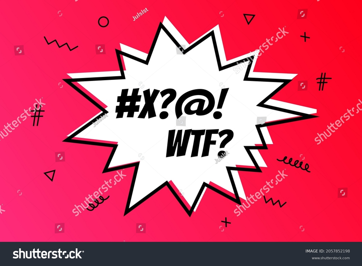 Comic Speech Bubble Swear Words Symbols Stock Vector (Royalty Free ...