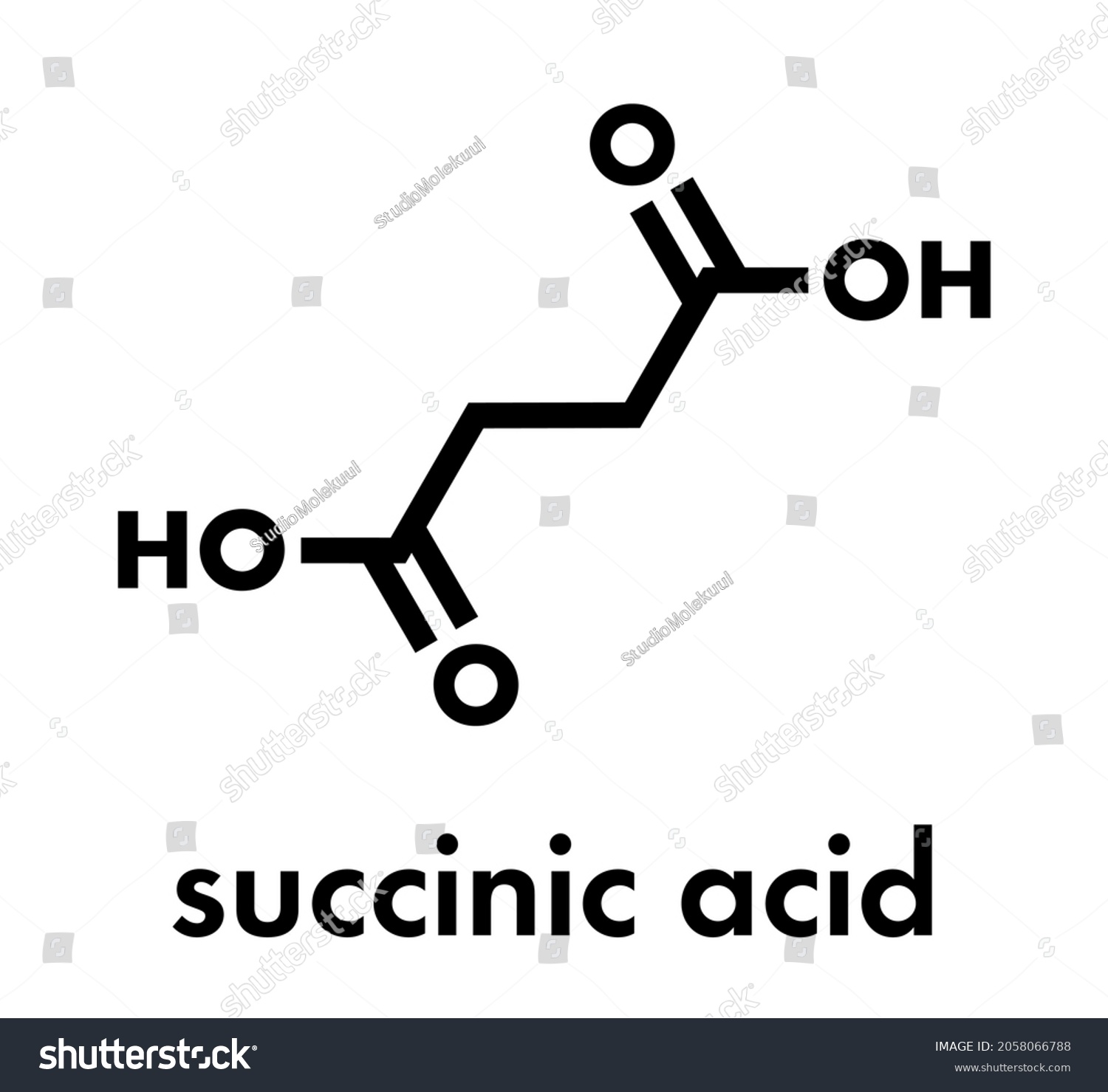 Succinic Acid Butanedioic Acid Spirit Amber Stock Vector (Royalty Free ...