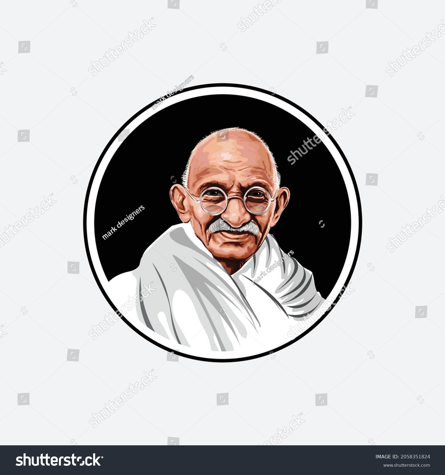 Mahatma Gandhi 1869 1948 Vector Image Stock Vector (Royalty Free ...