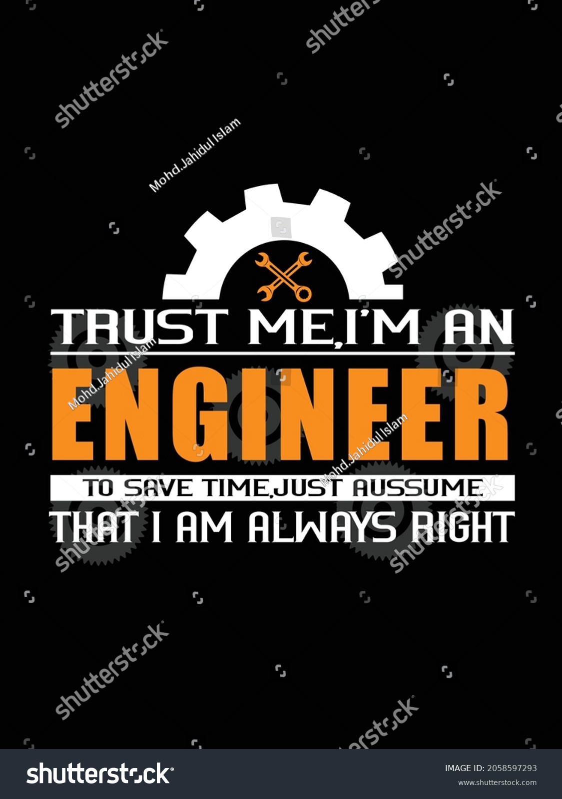 Best Engineering Tshirt Designs Engineers Day Stock Vector (Royalty ...