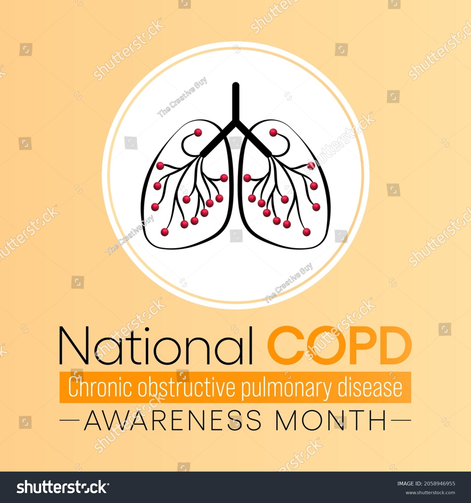 Copd Chronic Obstructive Pulmonary Disease Awareness Stock Vector Royalty Free