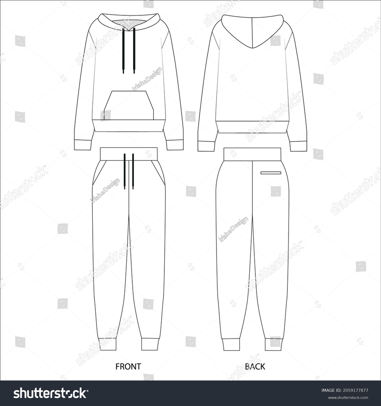 Leisure Suit Drawing On White Background Stock Vector (Royalty Free ...