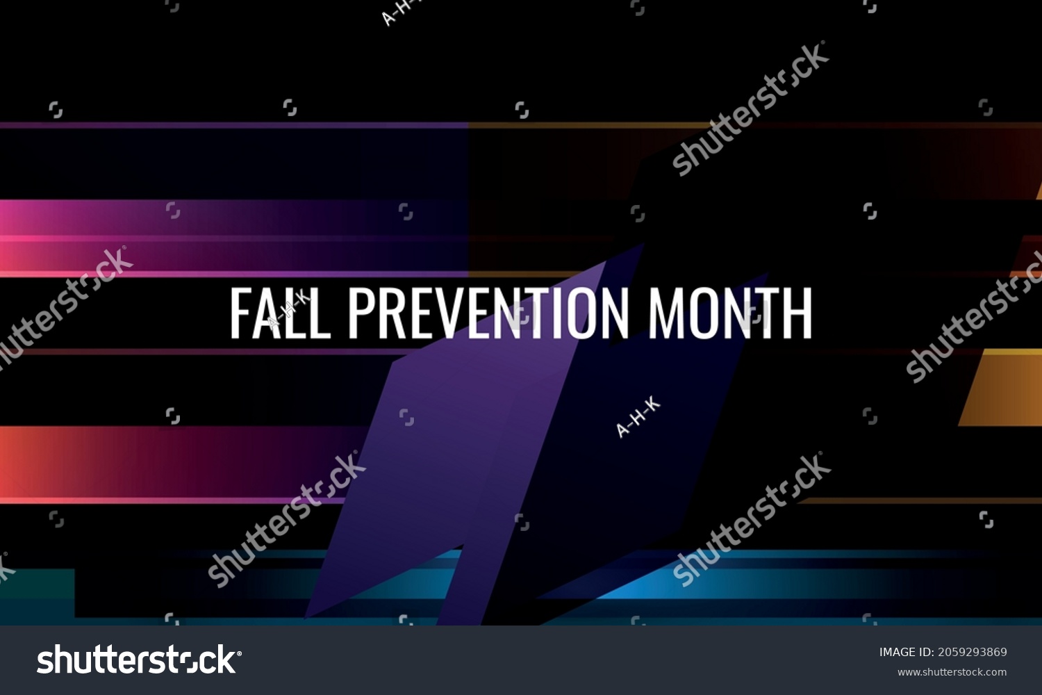 Fall Prevention Monthgeometric Design Suitable Greeting Stock Vector