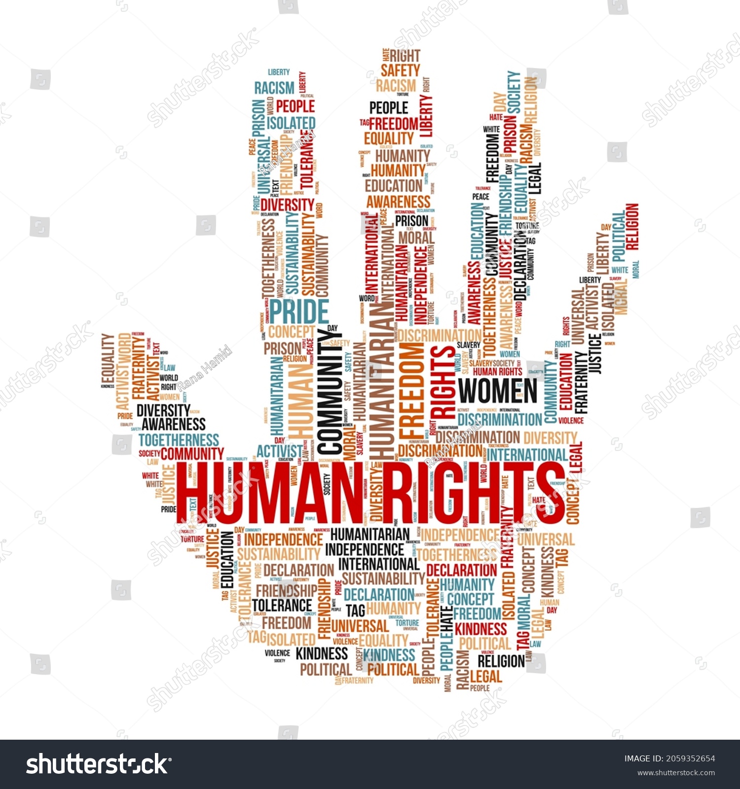 Human Rights Word Cloud Concept Hand Stock Vector (Royalty Free ...