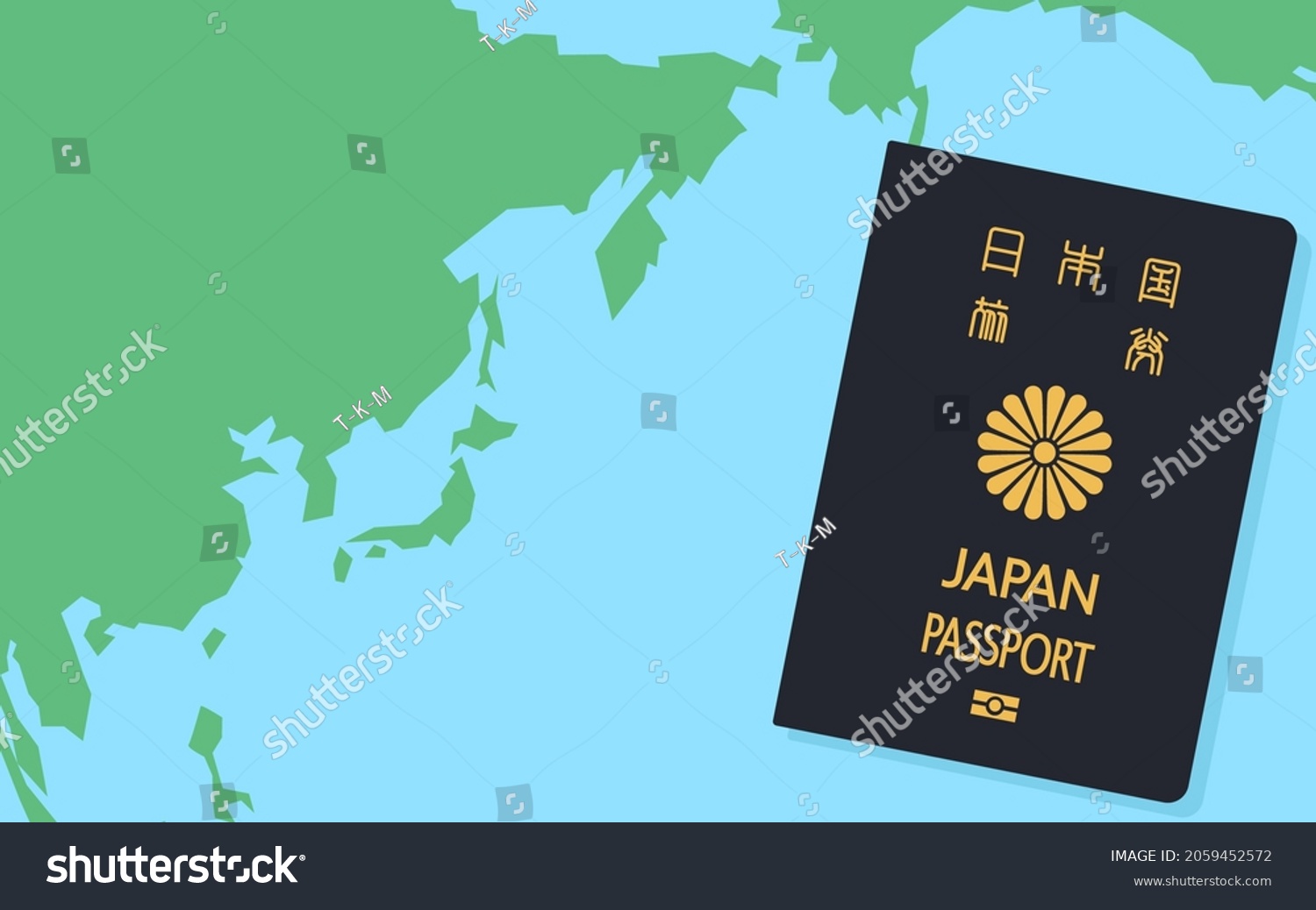 World Map Around Japan Japanese Passports Stock Vector Royalty Free 2059452572 Shutterstock 9190