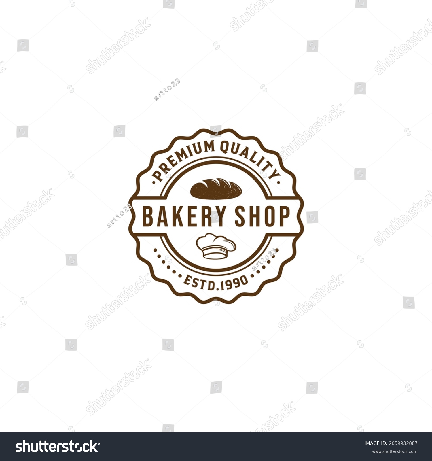 Bake Shop Logo White Background Stock Vector (Royalty Free) 2059932887 ...