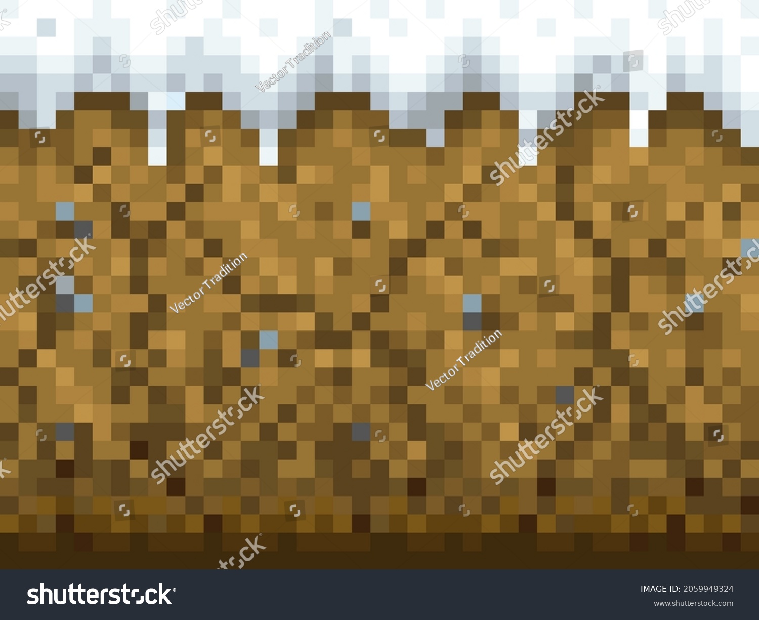 Snow Ground Blocks Pattern Cubic Pixel Stock Vector Royalty Free Snow Ground Blocks Pattern Cubic Pixel Stock Vector Royalty Free