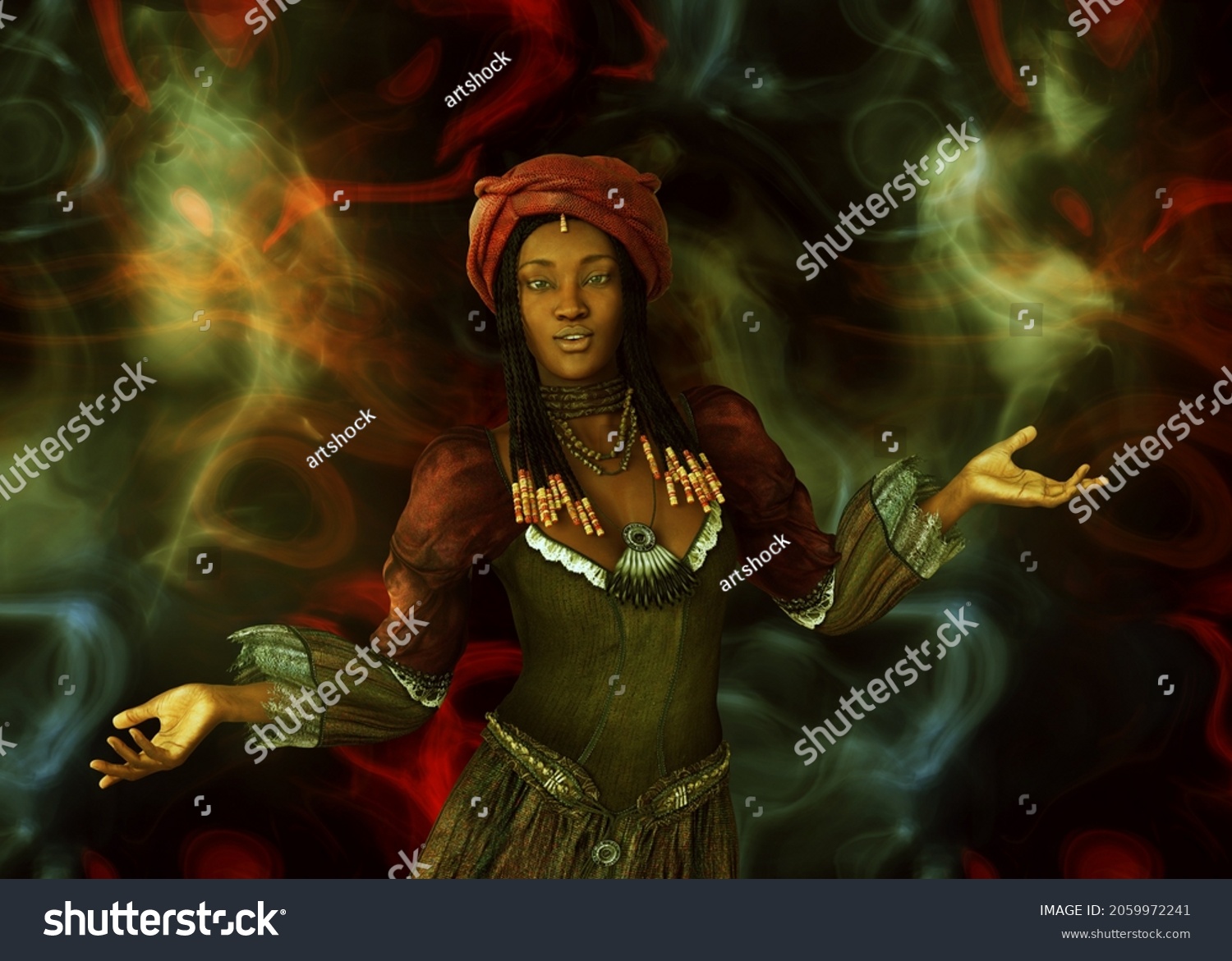Black Woman As A Witch Images Stock Photos Vectors Shutterstock