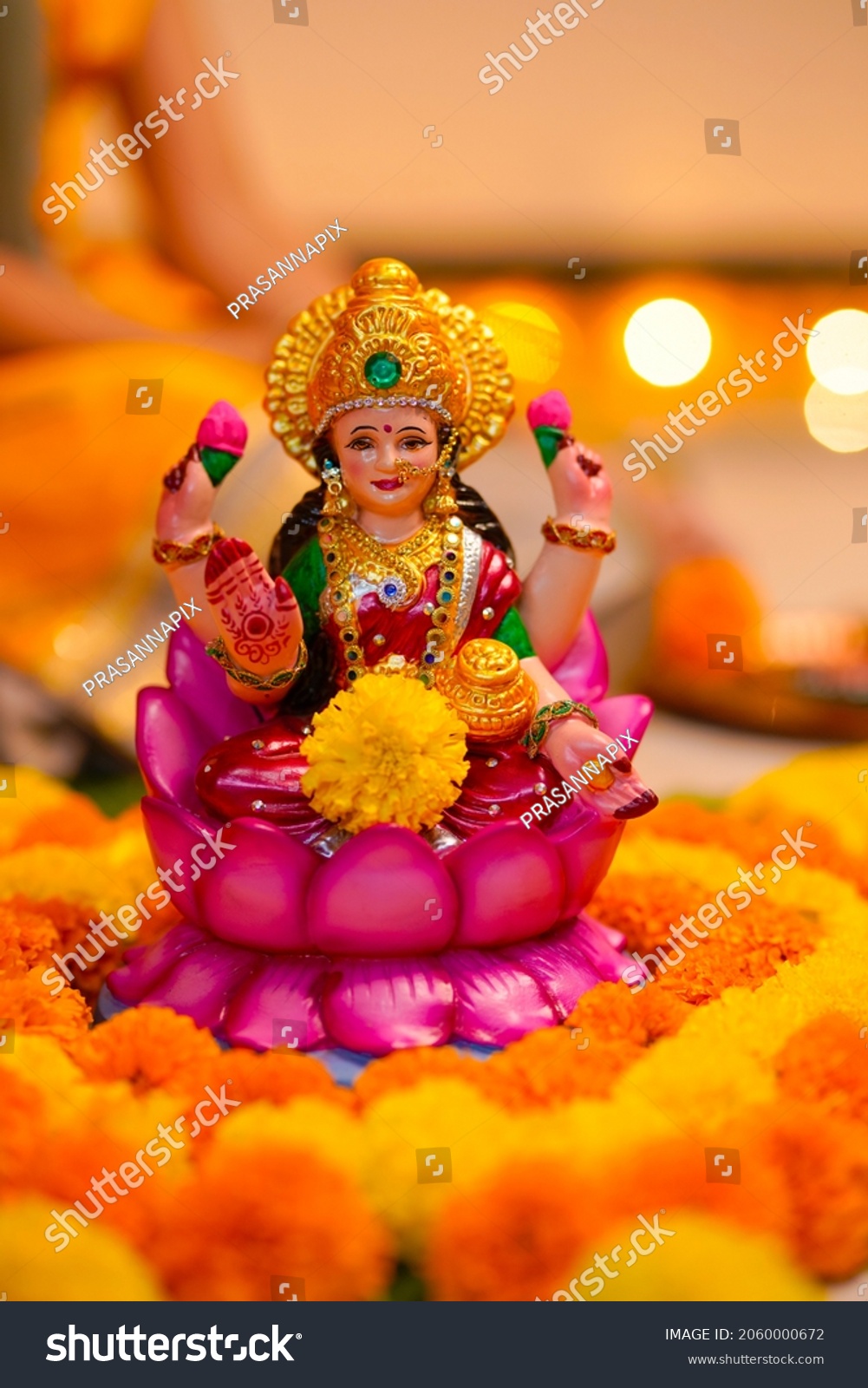 Indian Festival Diwali Laxmi Pooja Stock Photo 2060000672 Shutterstock