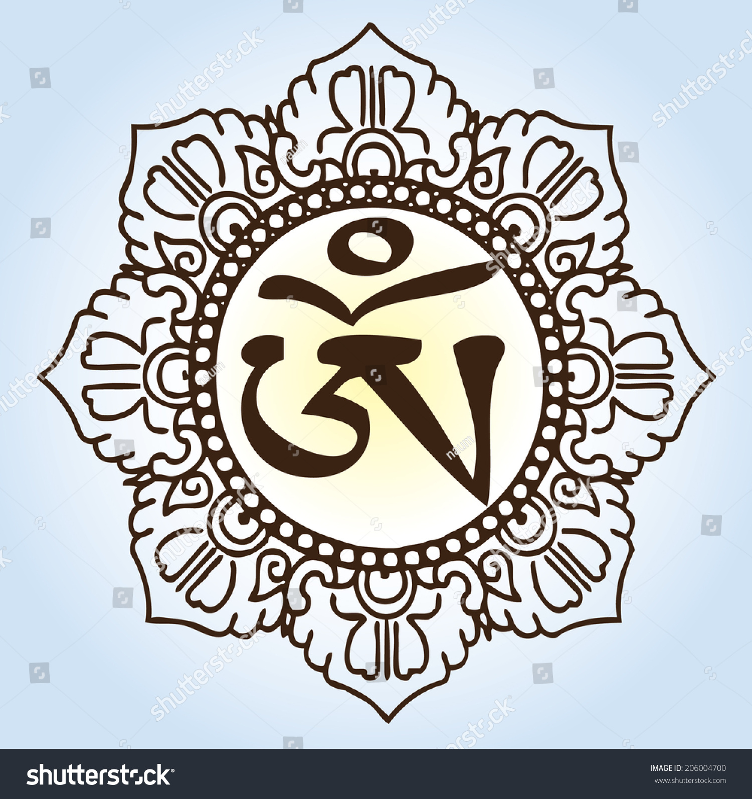 Om Design Vector Stock Vector (Royalty Free) 206004700 | Shutterstock