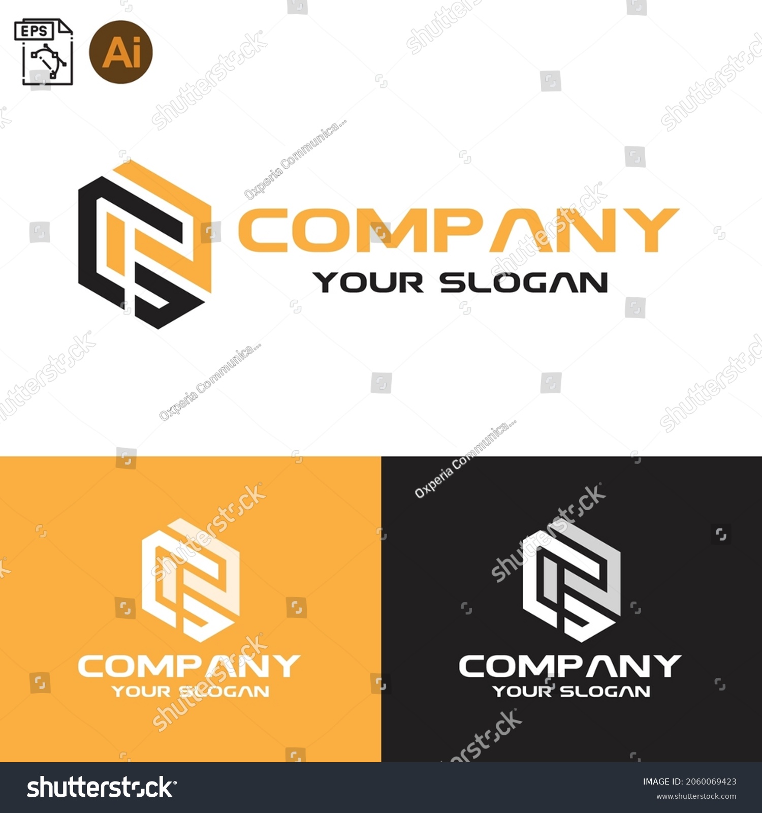 Letter Cpg Brand Logo Construction Company Stock Vector (Royalty Free ...