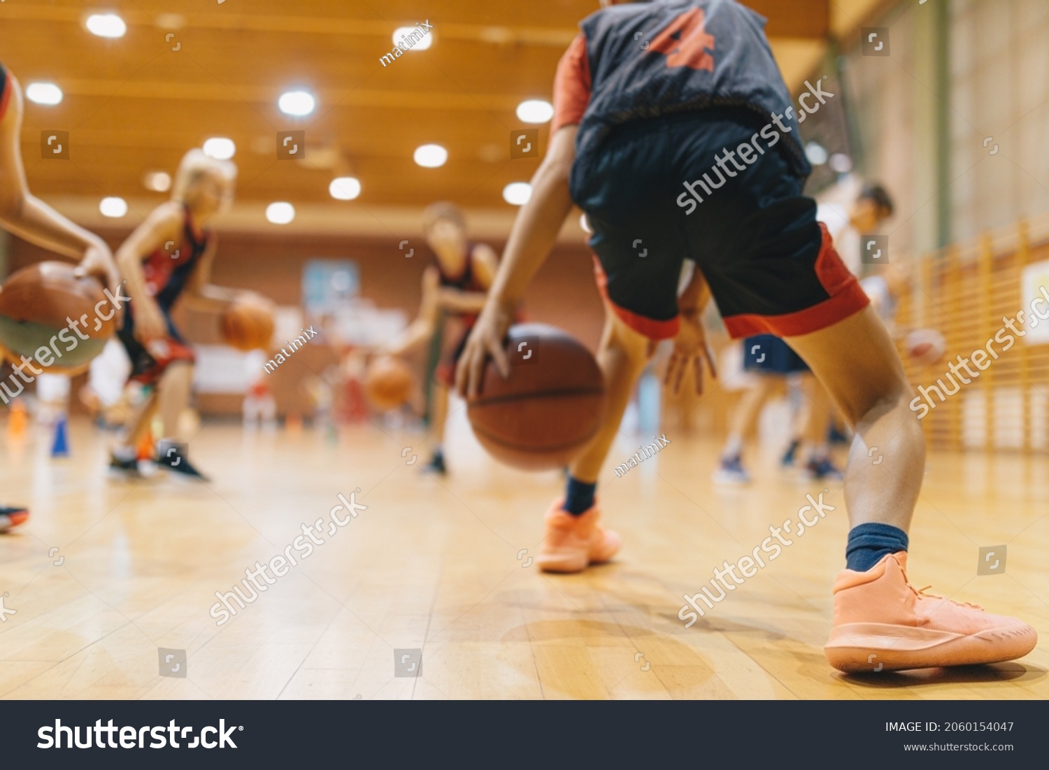 Young Basketball Player On Practice Session Stock Photo 2060154047 ...