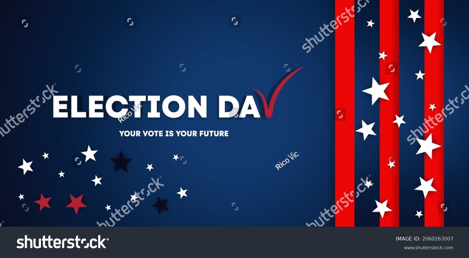 Vote 2020 Usa Banner Design Usa Stock Vector (Royalty Free) 2060263007 ...