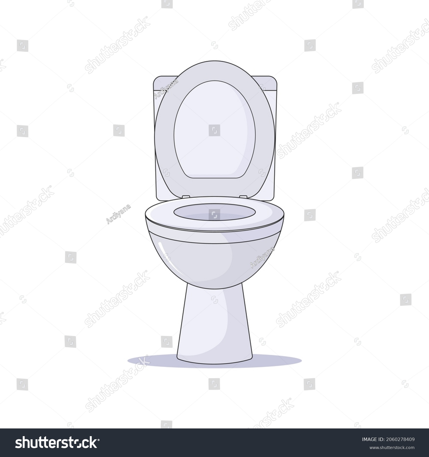 Toilet Bowl Cartoon Vector Graphics Stock Vector (Royalty Free ...