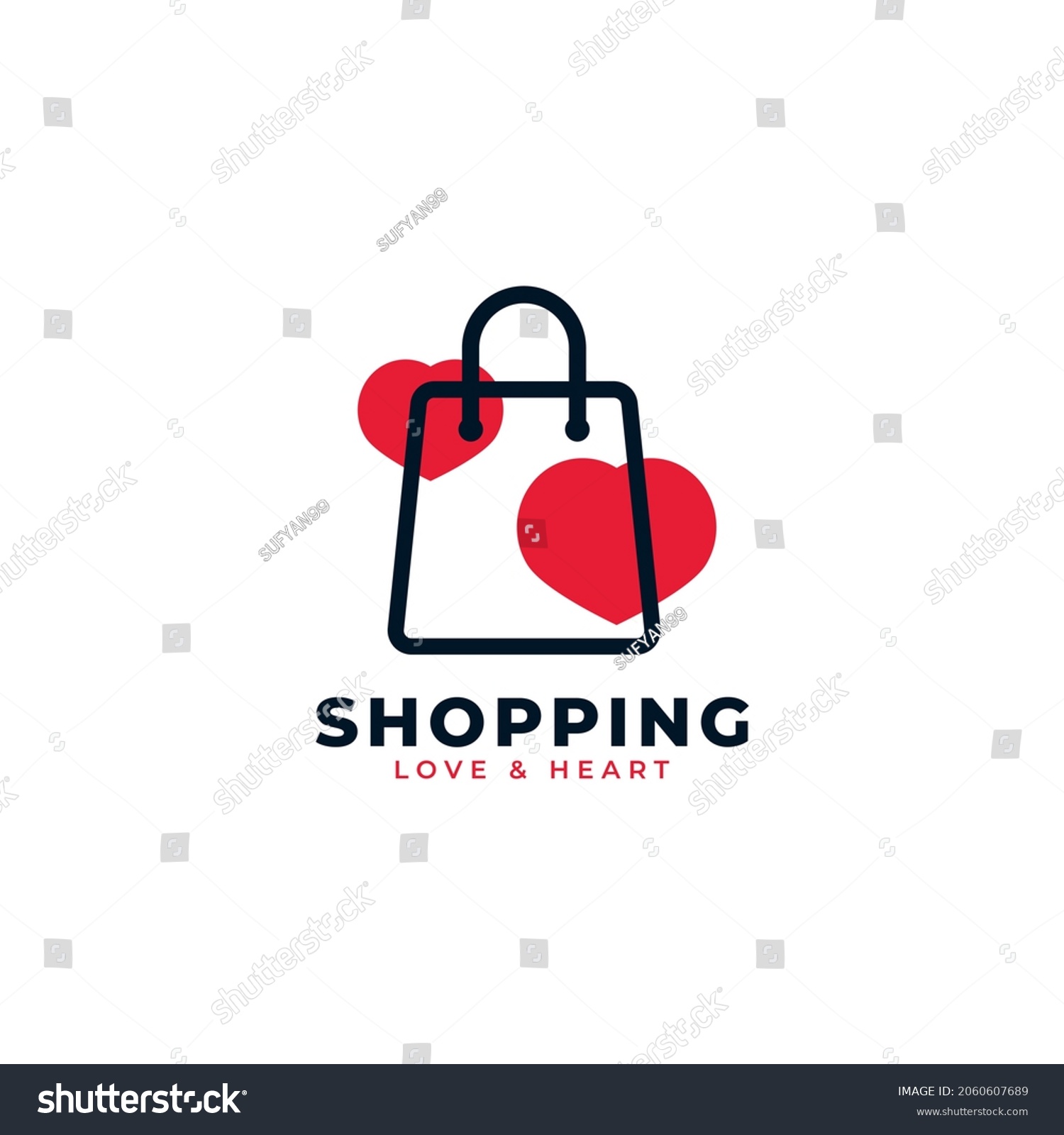 Love Shop Logo Design Template Element Stock Vector (Royalty Free ...