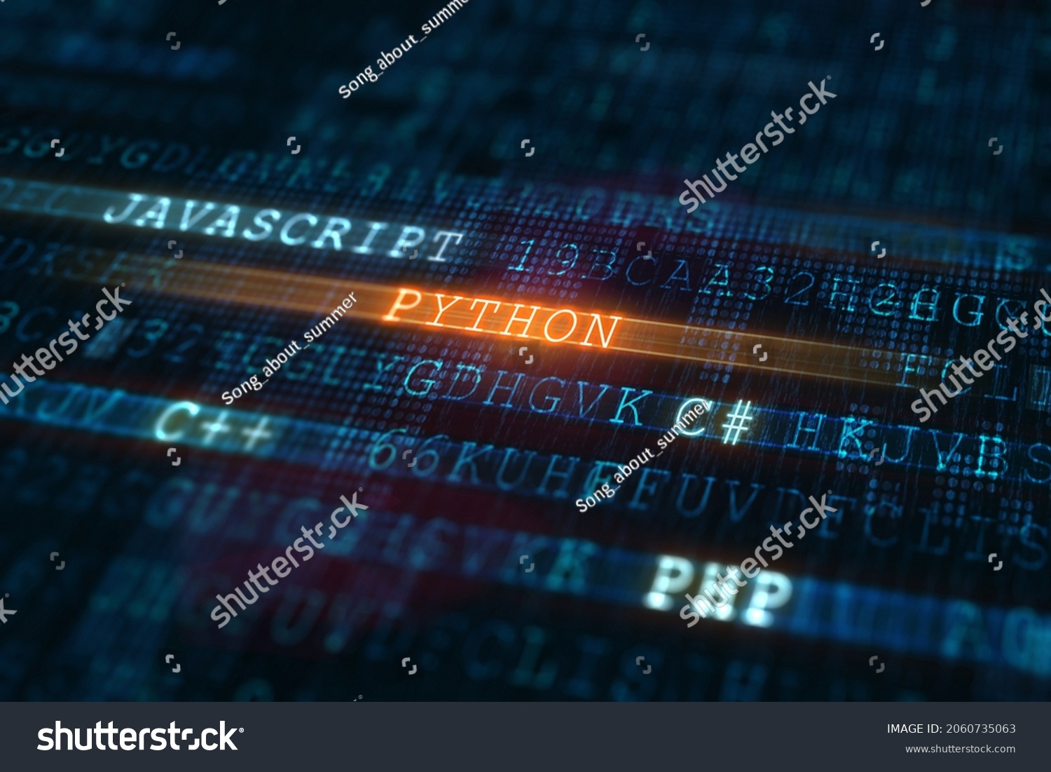 Python Programming Language Concept Coding Stock Illustration ...