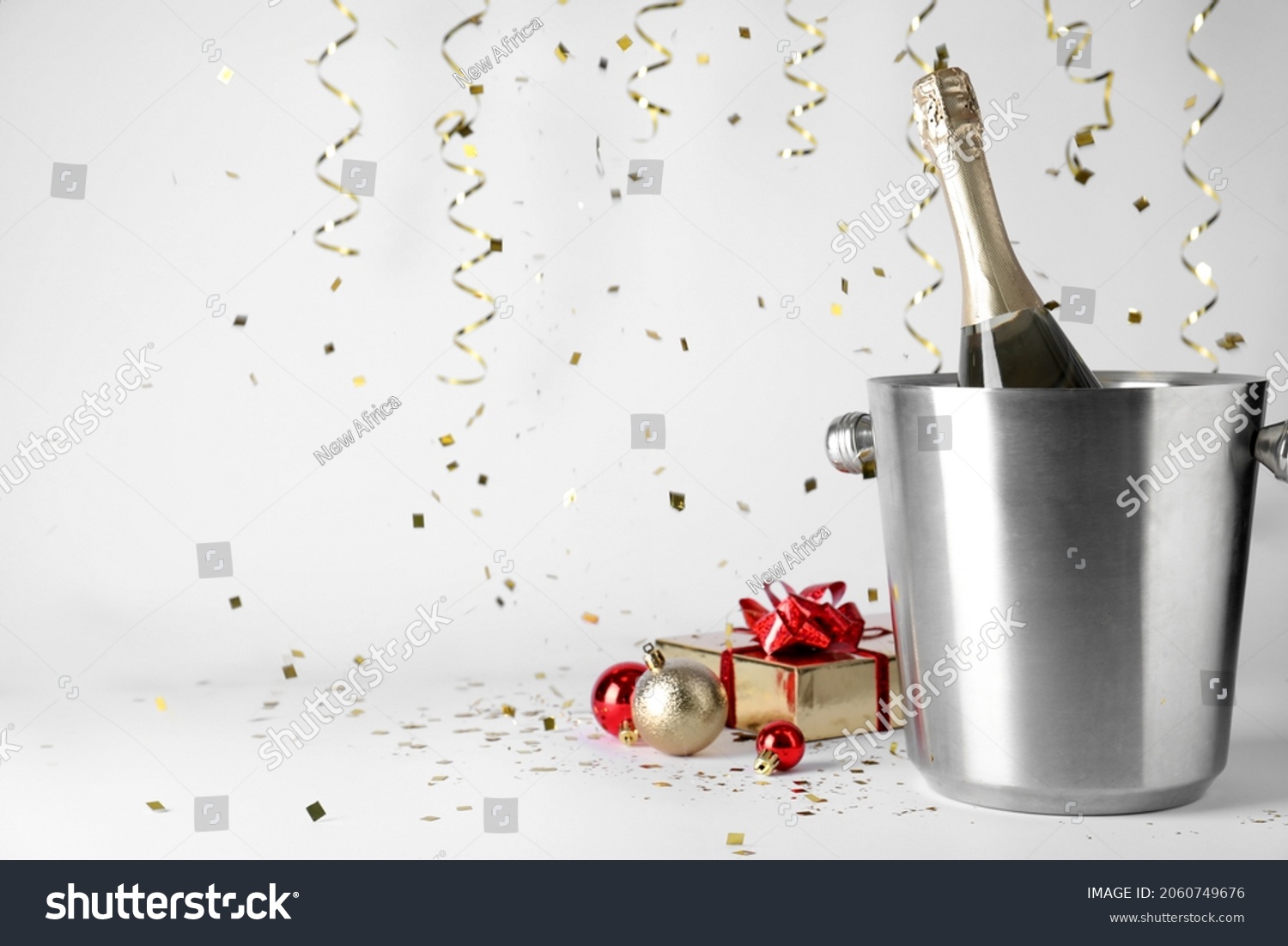 Happy New Year Bottle Sparkling Wine Stock Photo 2060749676 | Shutterstock