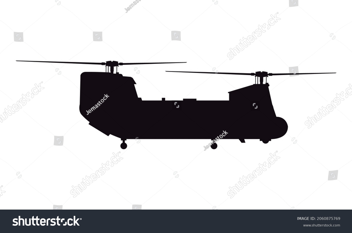 Military Helicopter Silhouette Isolated Icon Stock Vector (Royalty Free ...