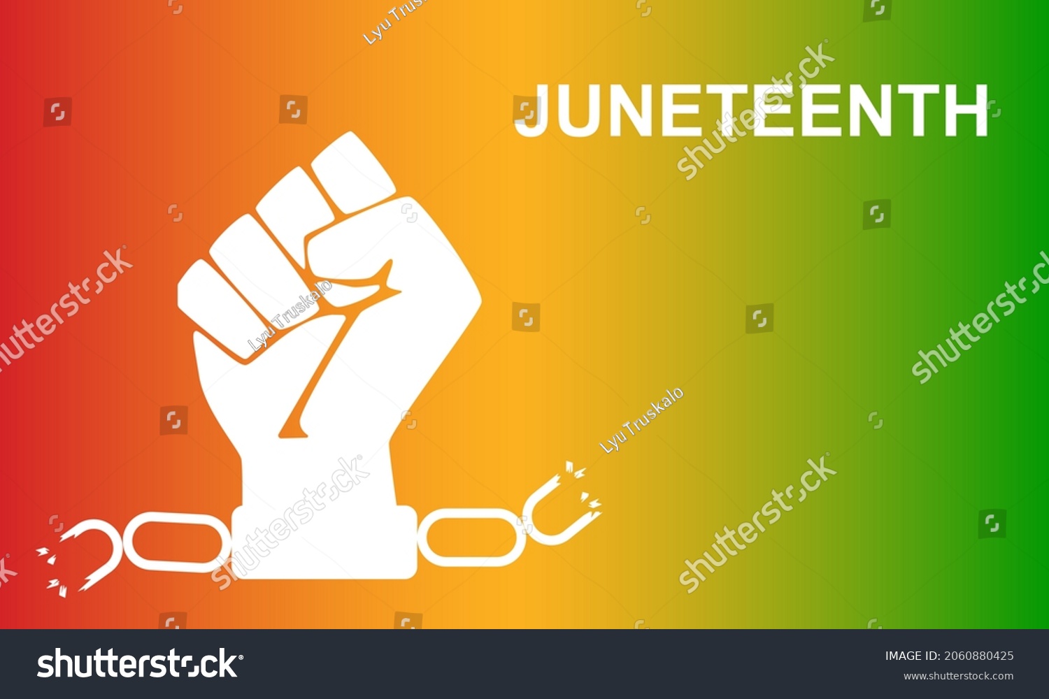 Juneteenth Freedom Day Symbol Independence Isolated Stock Vector ...