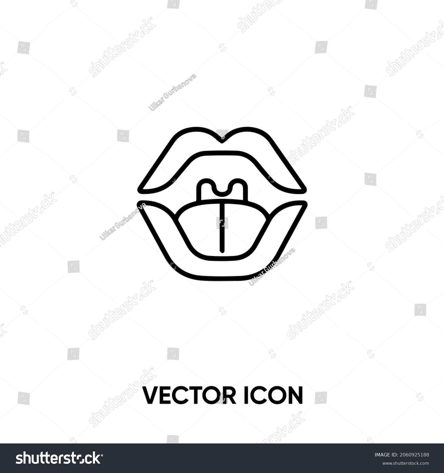 Mouth Vector Icon Modern Simple Flat Stock Vector (Royalty Free ...