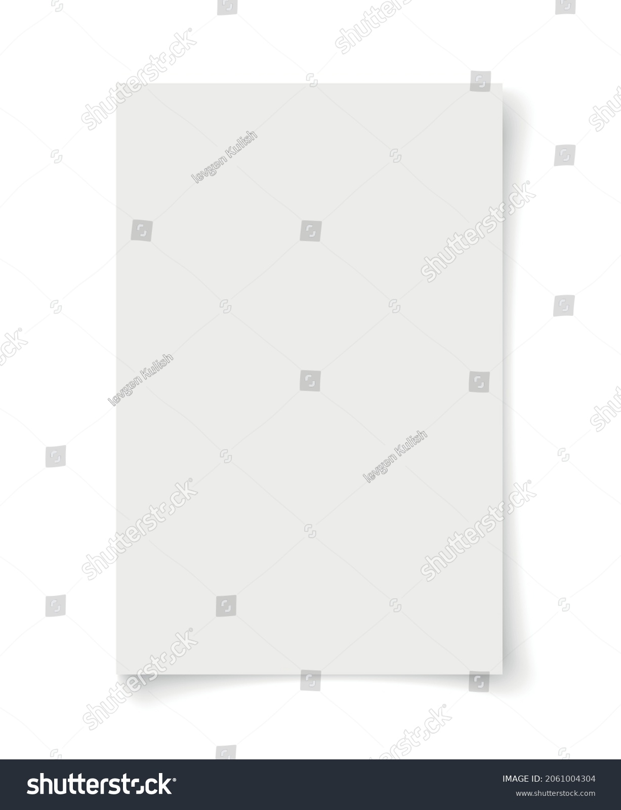 Vector Illustration White Realistic A4 Size Stock Vector (royalty Free 