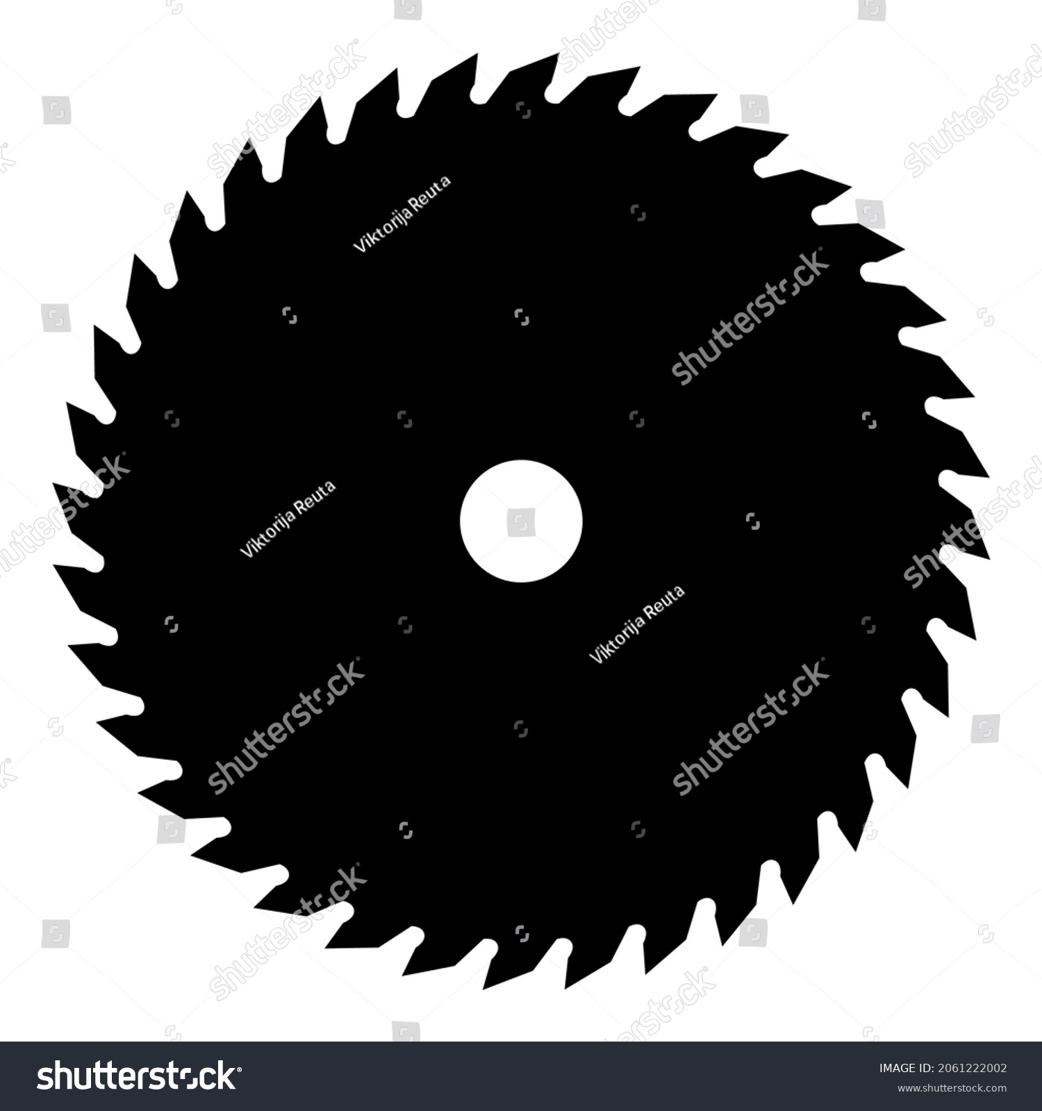 Black Silhouette Circular Saw Blade Isolated Stock Illustration ...