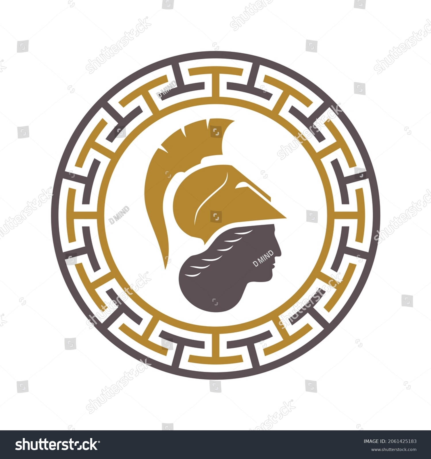 Symbol Goddess Athenaathena Icon Logoathena Symbol Stock Vector ...