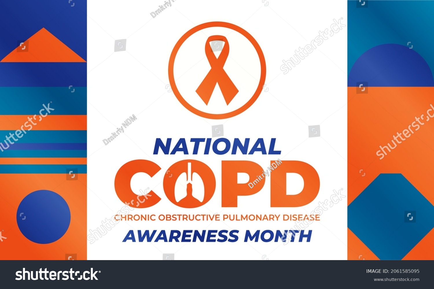 National Copd Awareness Month November Chronic Stock Vector (Royalty ...