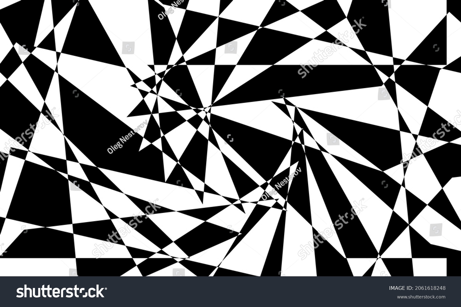 Monochrome Wallpaper Optical Illusion Original Design Stock 