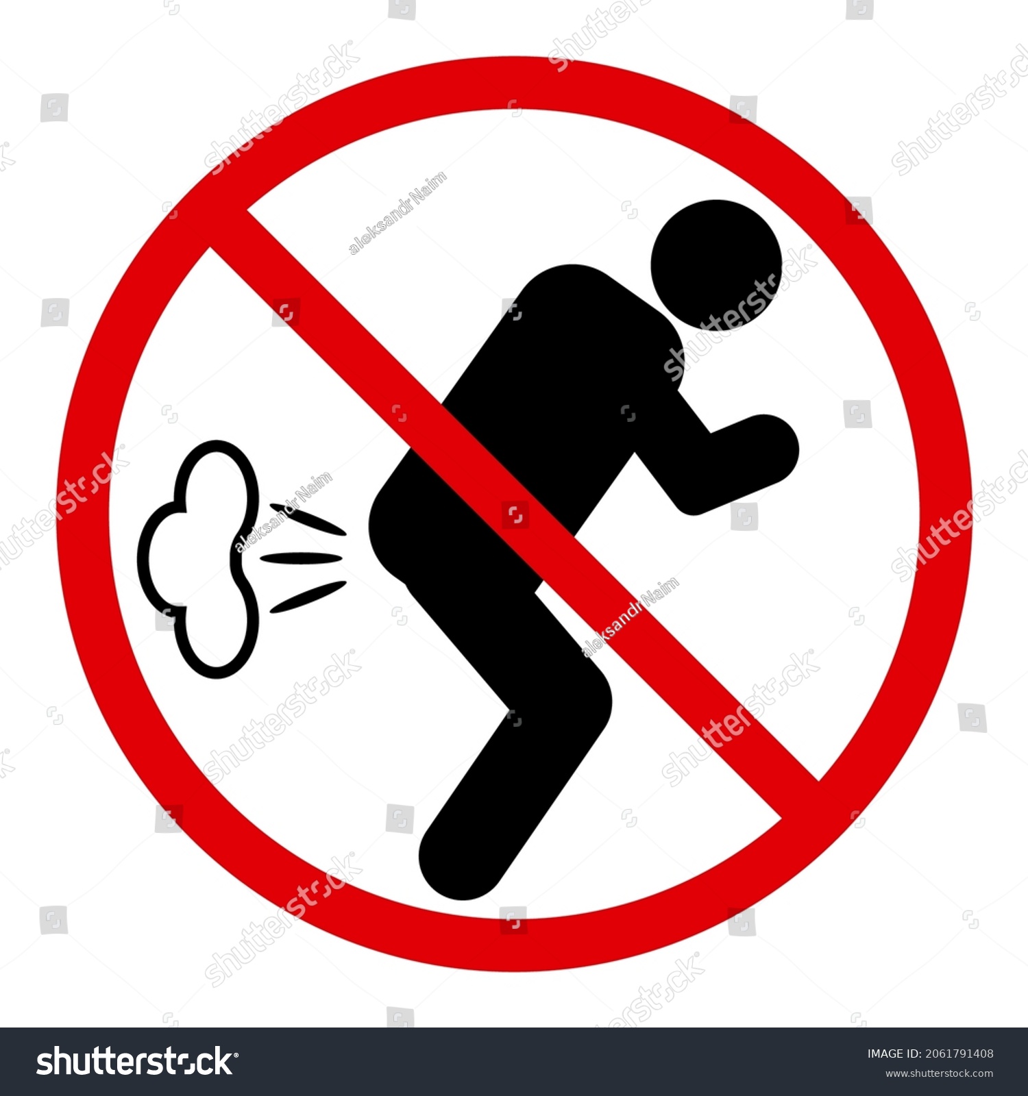 Do Not Fart Red Round Prohibition Stock Vector (Royalty Free ...