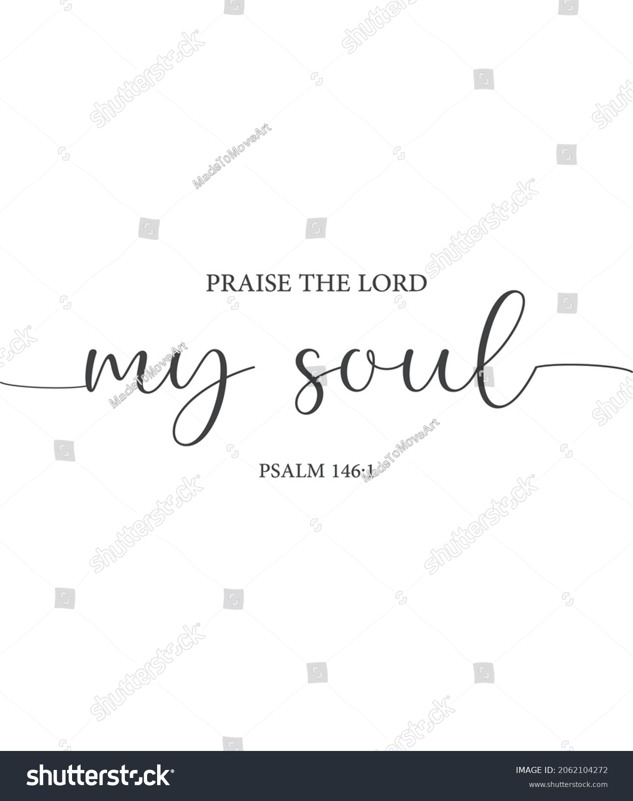 Praise Lord My Soul Psalm 1461 Stock Vector (royalty Free) 2062104272 