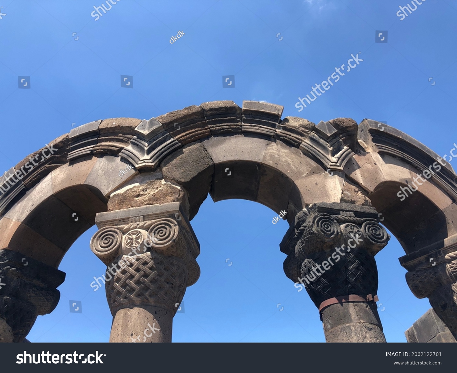 Pillars Arches Clear Sky Background Stock Photo 2062122701 | Shutterstock