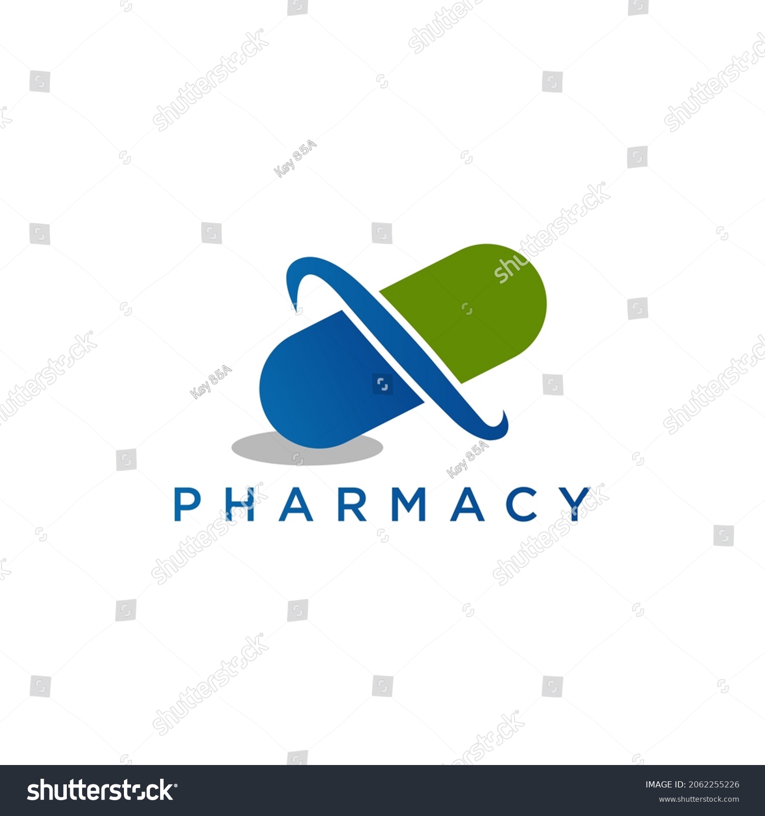 Pharmacy Capsule Medicine Logo Vector Stock Vector (royalty Free 