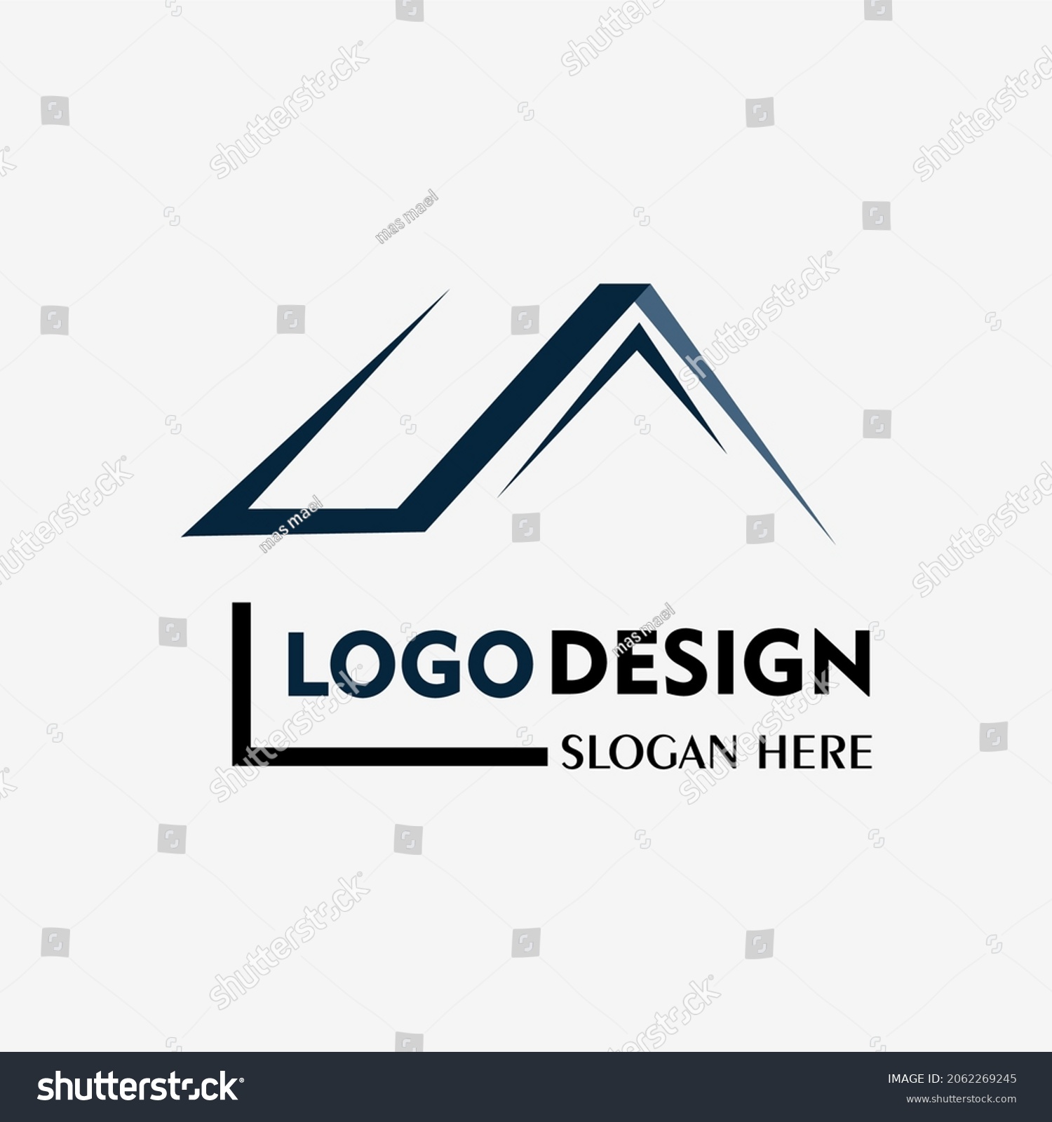 Simple Modern Houses Logo Vector Illustration Stock Vector Royalty   Stock Vector Simple And Modern Houses Logo Vector Illustration 2062269245 