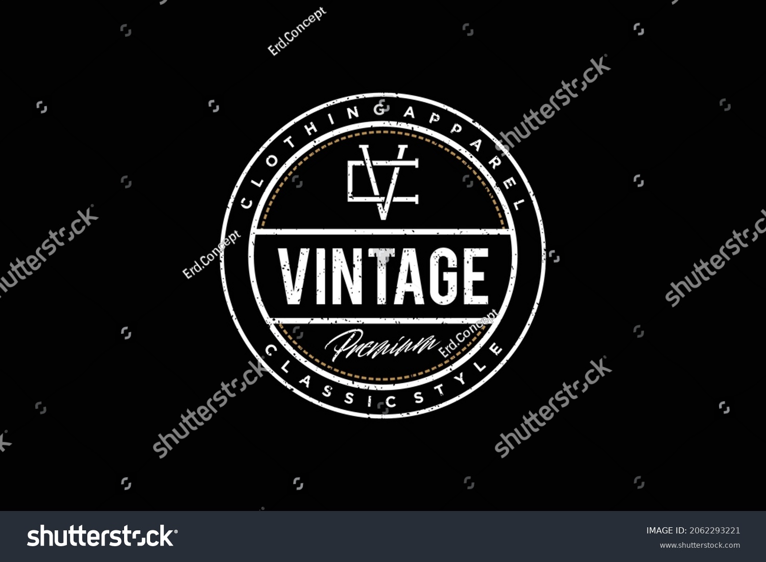 Classic Vintage Retro Label Badge Logo Stock Vector (Royalty Free ...
