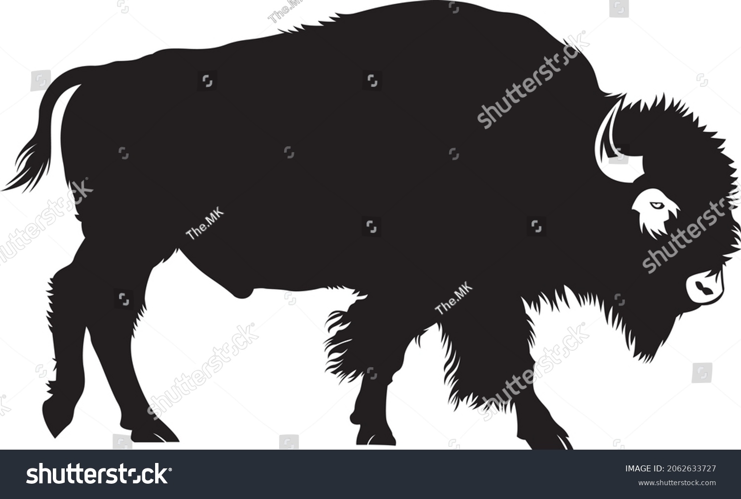 Bison Mascot Vector Illusrations Tshirts Logos Stock Vector (Royalty ...