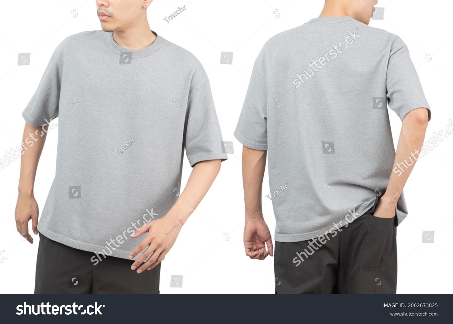 Young Man Grey Oversize Tshirt Mockup Stock Photo 2062673825 | Shutterstock