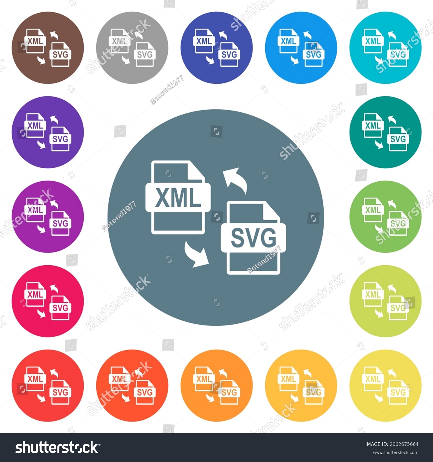 Xml Svg File Conversion Flat White Stock Vector (Royalty Free ...