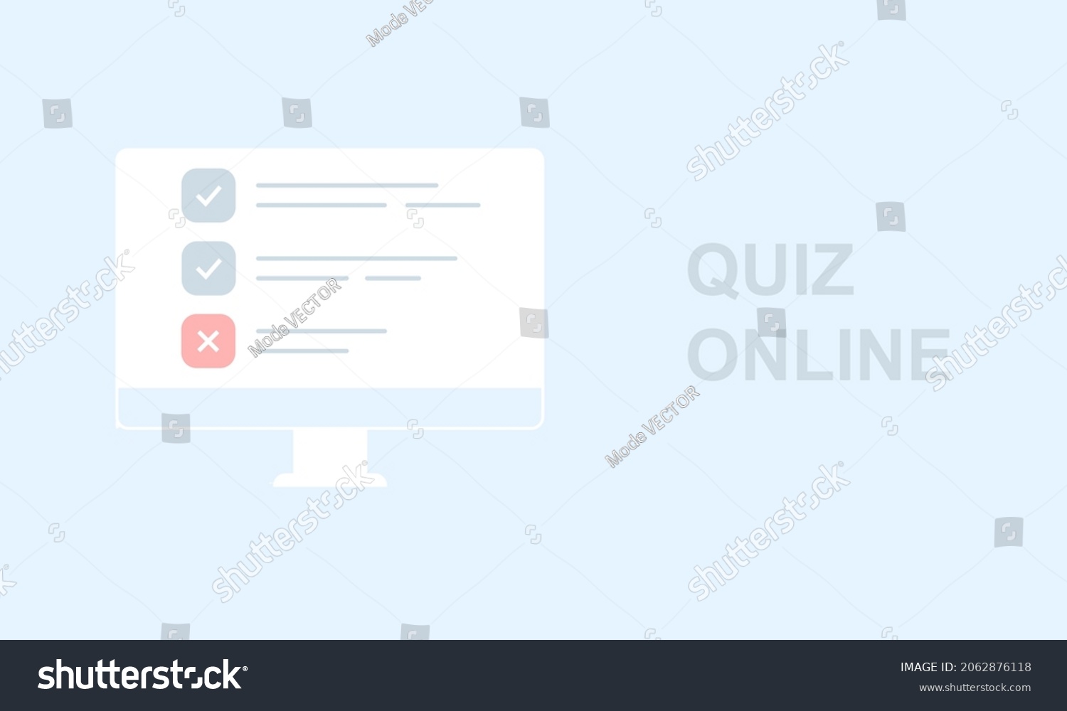 Banner Online Quiz Form Checklist On Stock Vector (Royalty Free ...