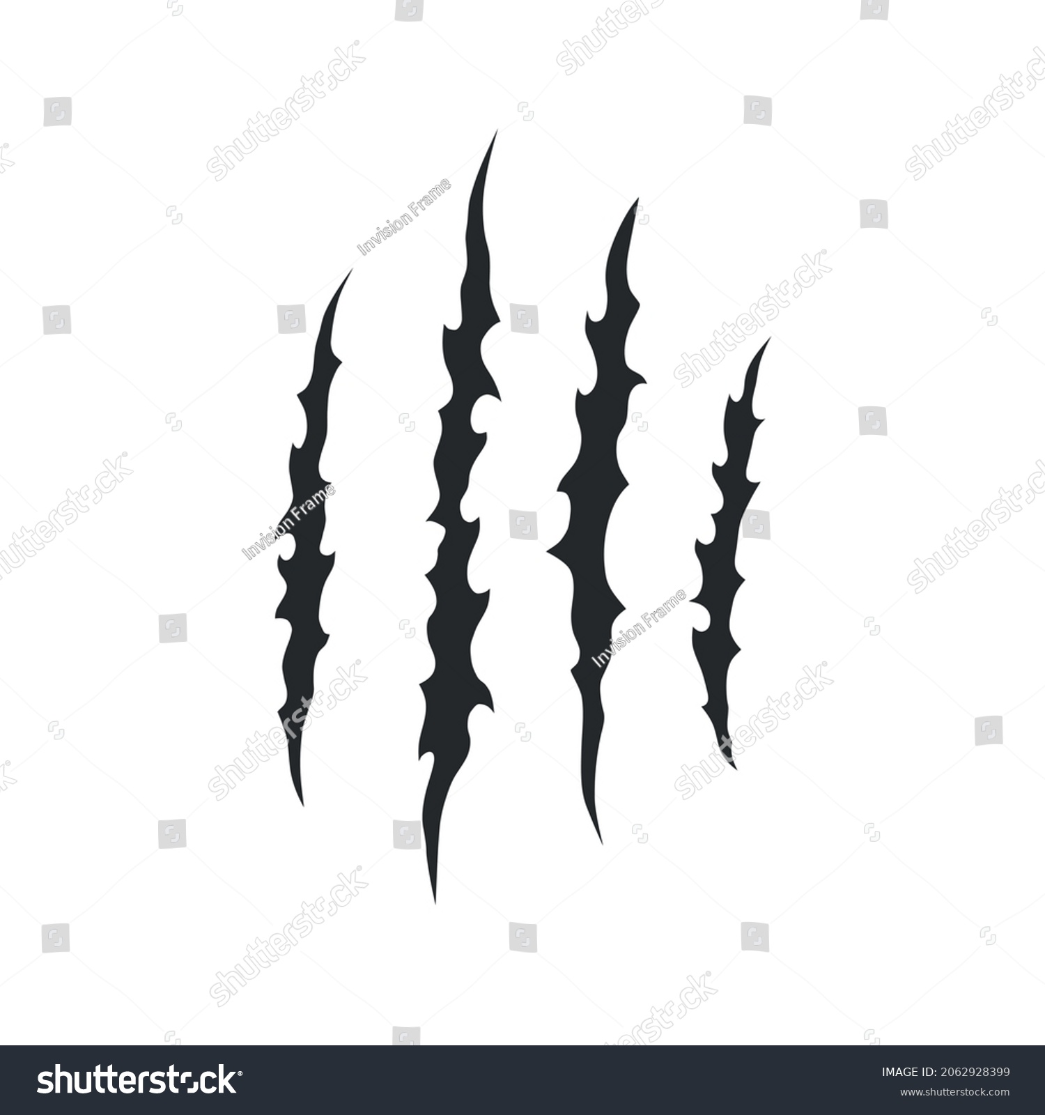 Scratch Claws Icon Detailed Scratch Claws Stock Vector (Royalty Free ...