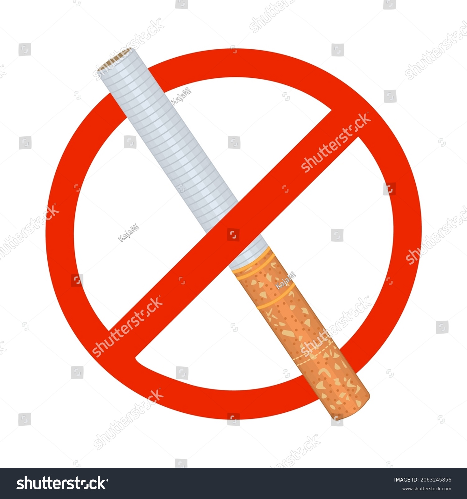 No Smoking Sign Isolated On White Stock Vector (Royalty Free ...