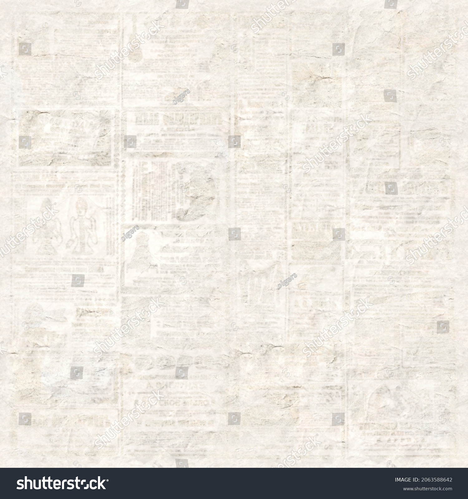 Newspaper Paper Grunge Aged Newsprint Seamless Stock Illustration ...