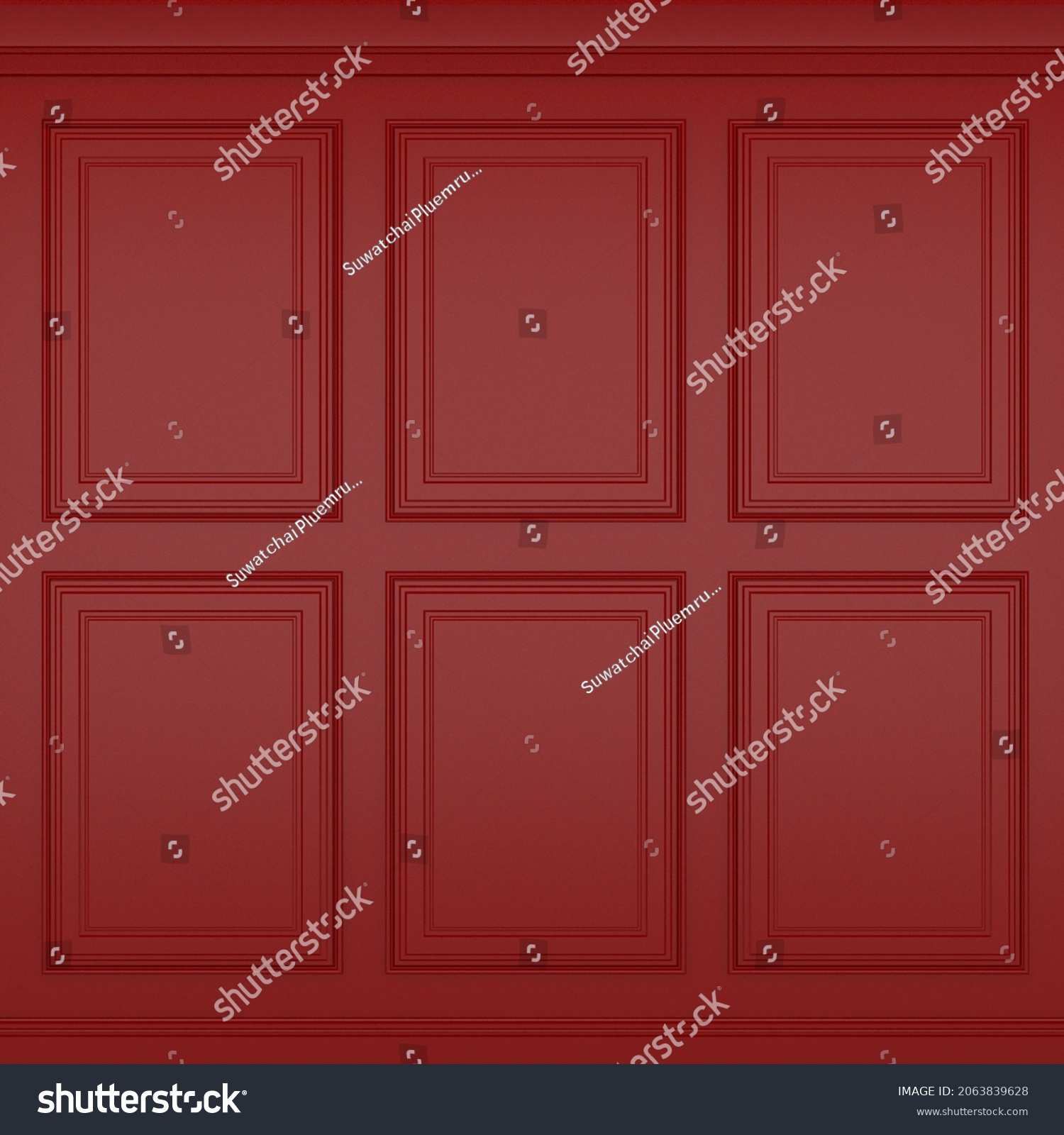 Classic Red Wall 3d Render Stock Illustration 2063839628 Shutterstock