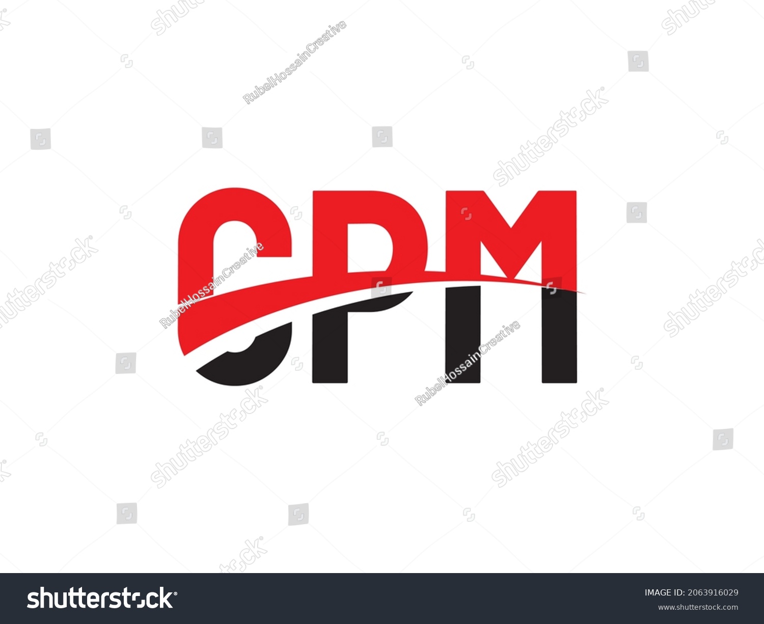 Cpm Letter Initial Logo Design Vector Stock Vector (royalty Free 