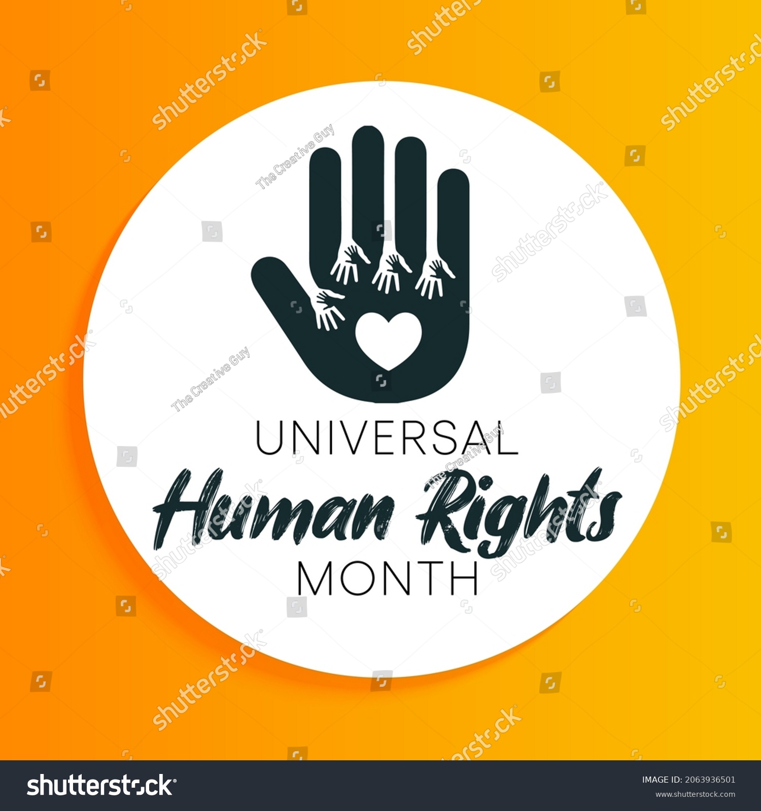 Universal Human Rights Month Observed Every Stock Vector (Royalty Free