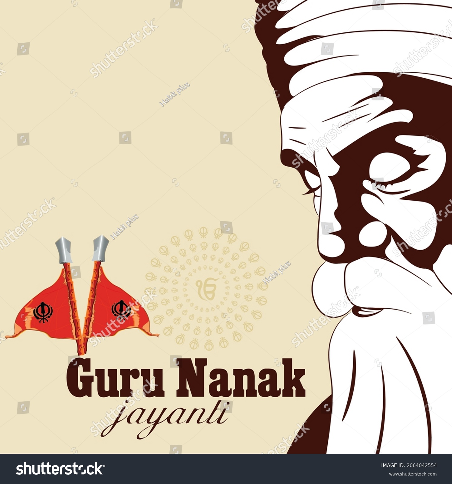 Guru Nanak Jayanti Known Guru Nanaks Stock Vector (Royalty Free ...