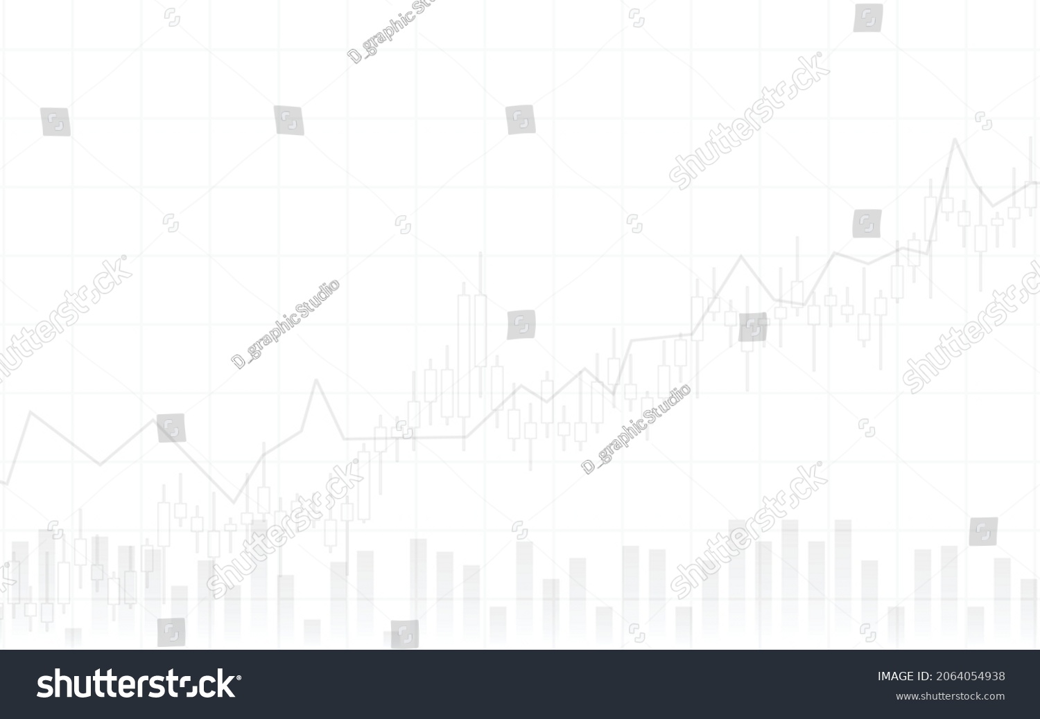 White Background Candle Stick Graph Chart Stock Vector (Royalty Free ...