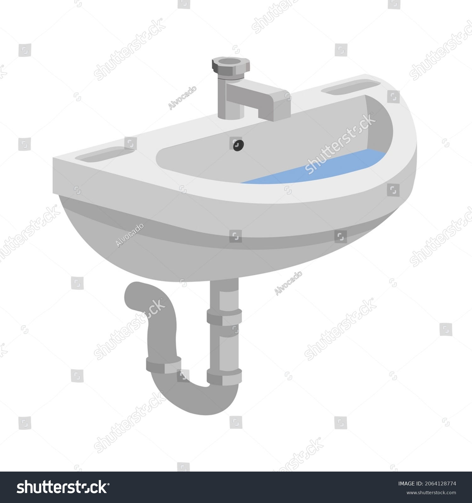 Wash Basin Flat Vector ...