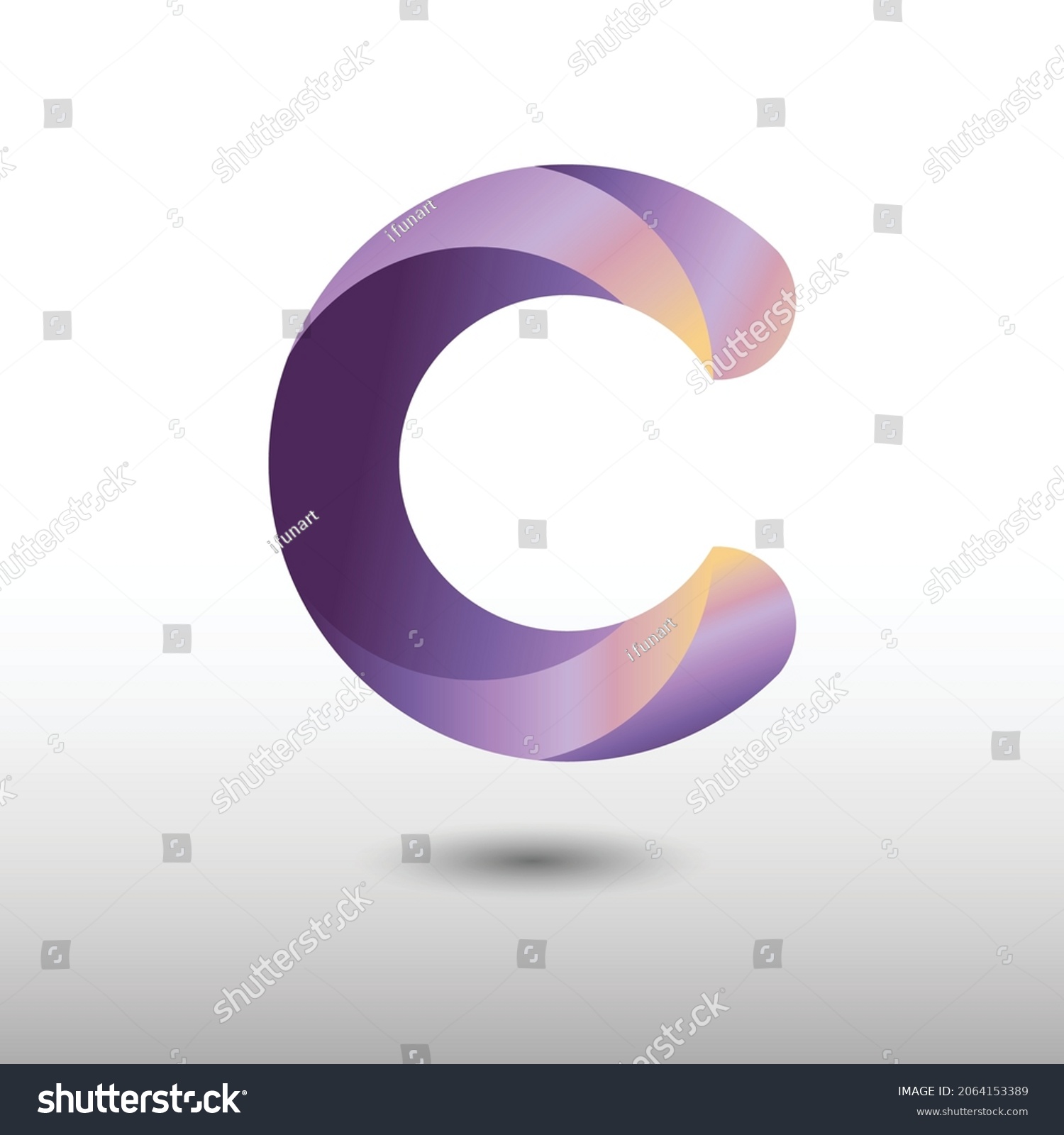 Point Letter C Logo C Letter Stock Vector (Royalty Free) 2064153389 ...